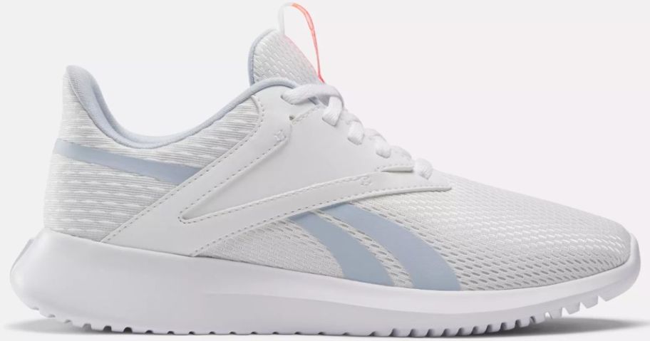 a white and light blue womens sneaker