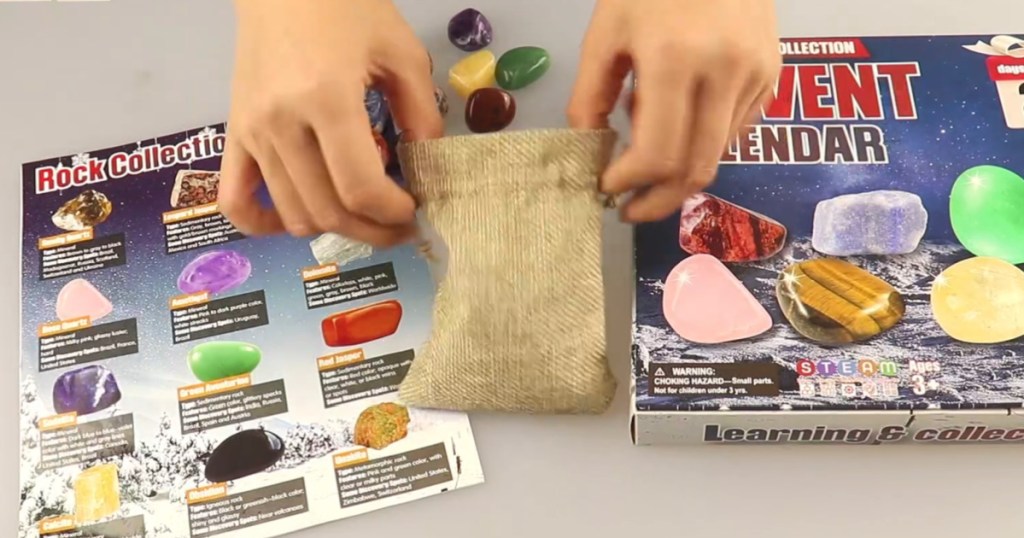 Rock Advent Calendar with Pouch