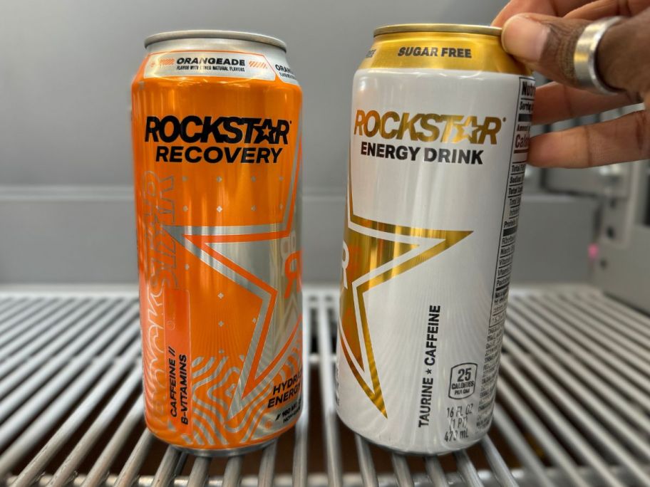 2 Rockstar Energy Drinks in a cooler 