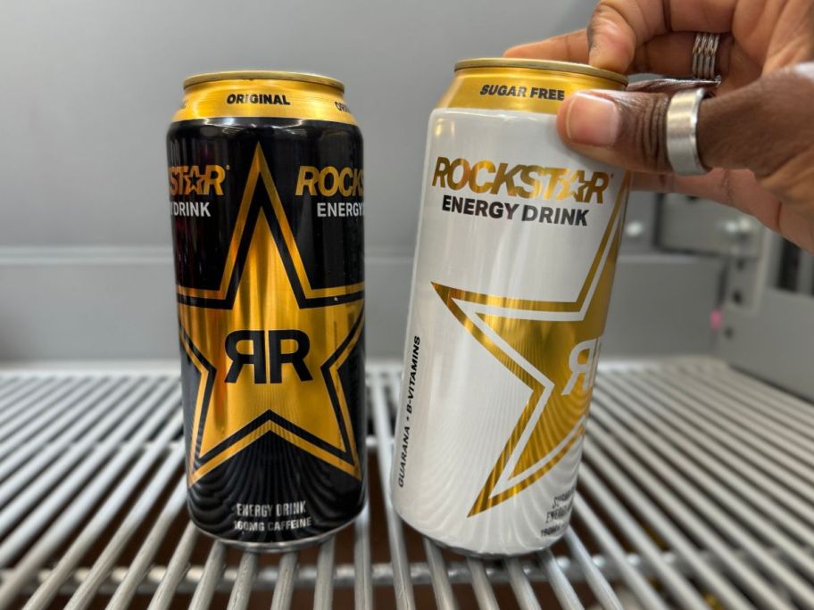 2 Rockstar Energy Drinks in a cooler