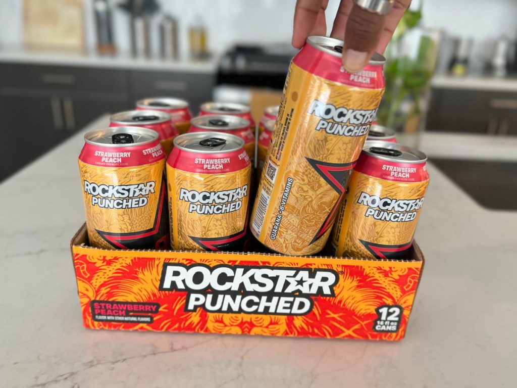 12 pack of Rockstar Punched Drinks