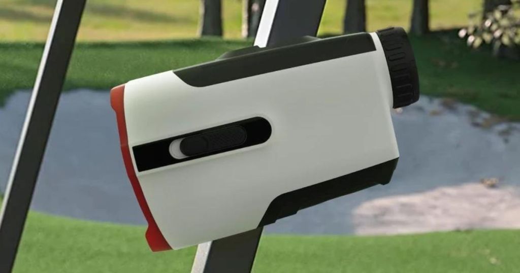 Segway Rangefinder attached to a golf cart bar