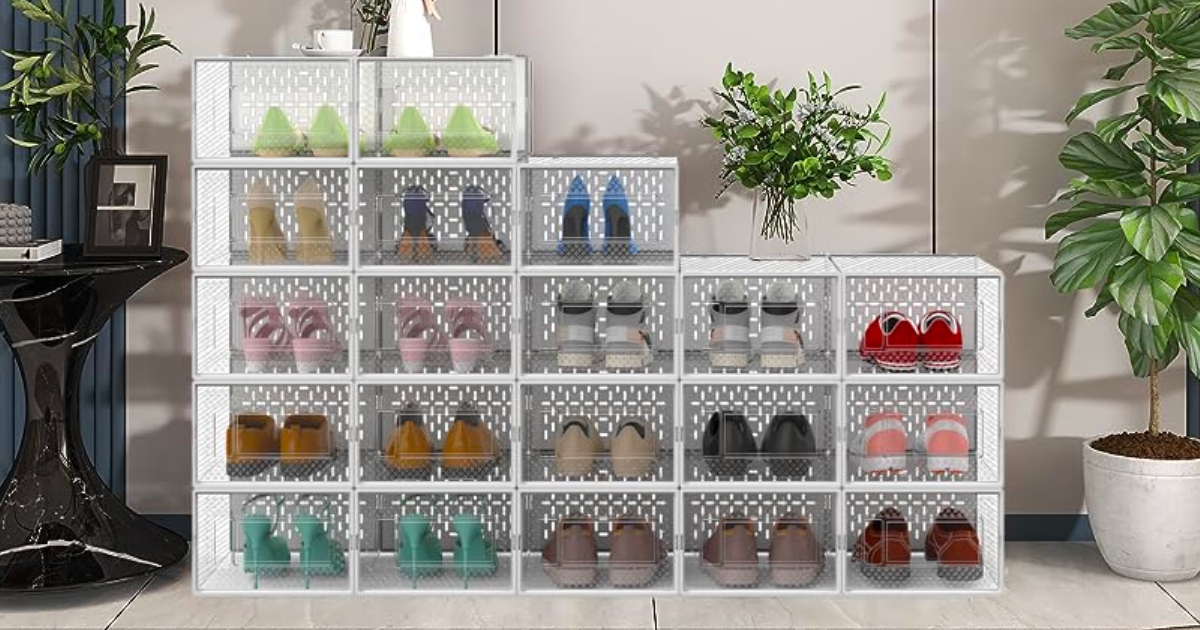 Stackable Shoe Organizers 12-Pack Only $21.99 Shipped on Amazon – Great Reviews!