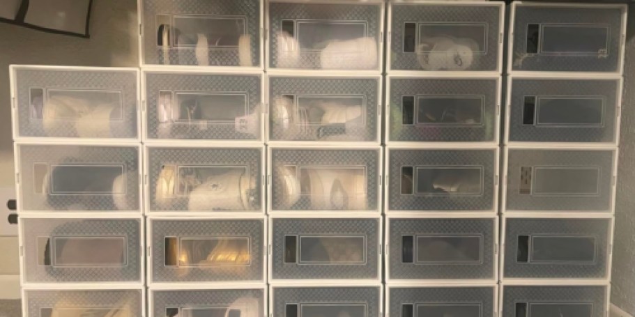 50% Off Stackable Shoe Organizers 12-Pack on Amazon – Just $19.99 Shipped!