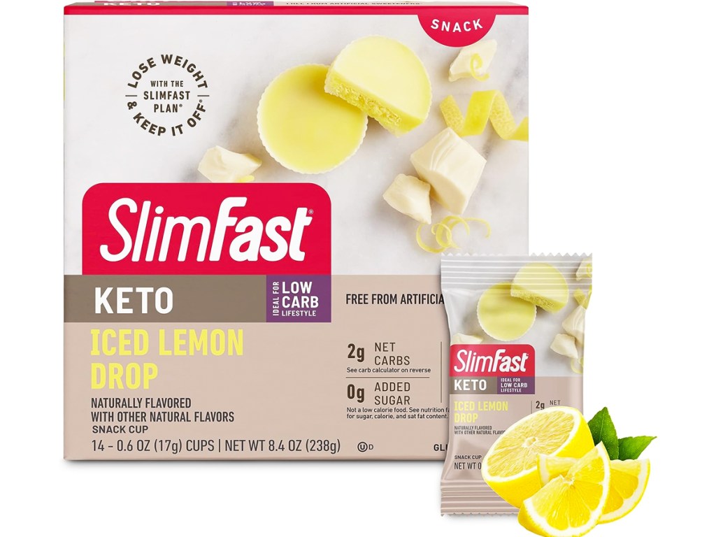 box of lemon drop cup slimfast snacks