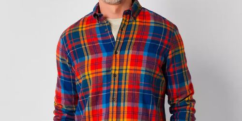 Men’s Flannel Shirts Only $11 on JCPenney.com (Reg. $40)