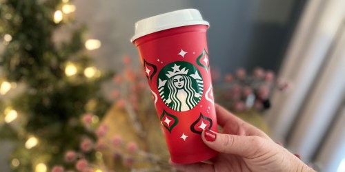 FREE Starbucks Red Cup w/ Holiday Drink Purchase Today Only (Will Sell Out!)
