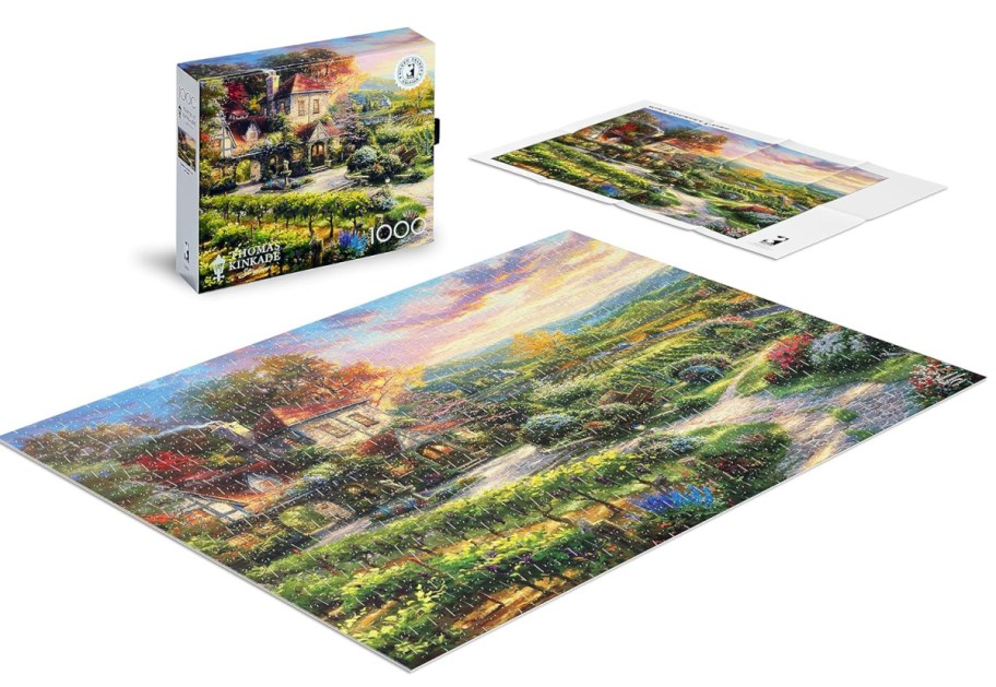 Stock image of Buffalo Games Thomas Kinkade Wine Country Living 1000 Piece Jigsaw Puzzle