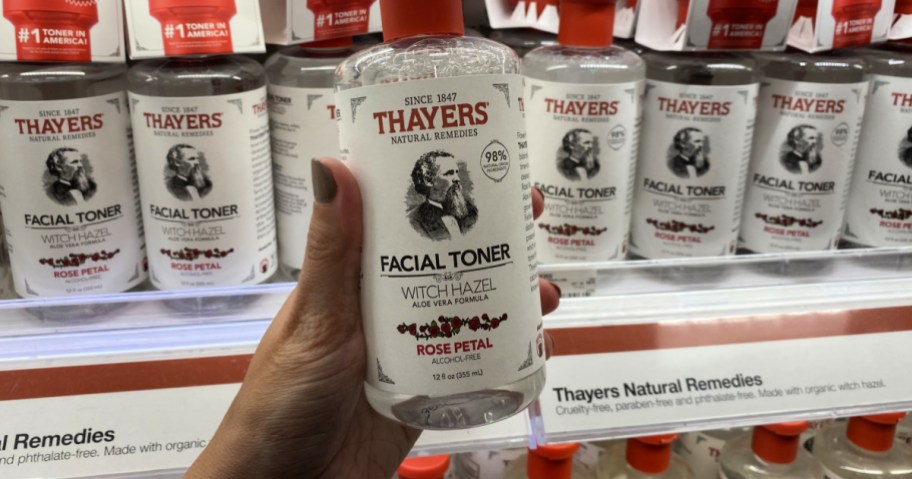person holding Thayers Facial Toner at Target