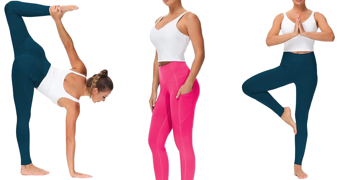 The Gym People Women's High Waist Yoga Pants 1