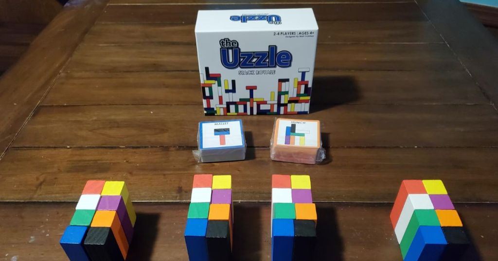 The Uzzle game on a table