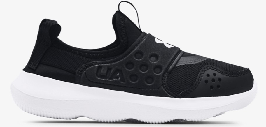 black slip on running shoe