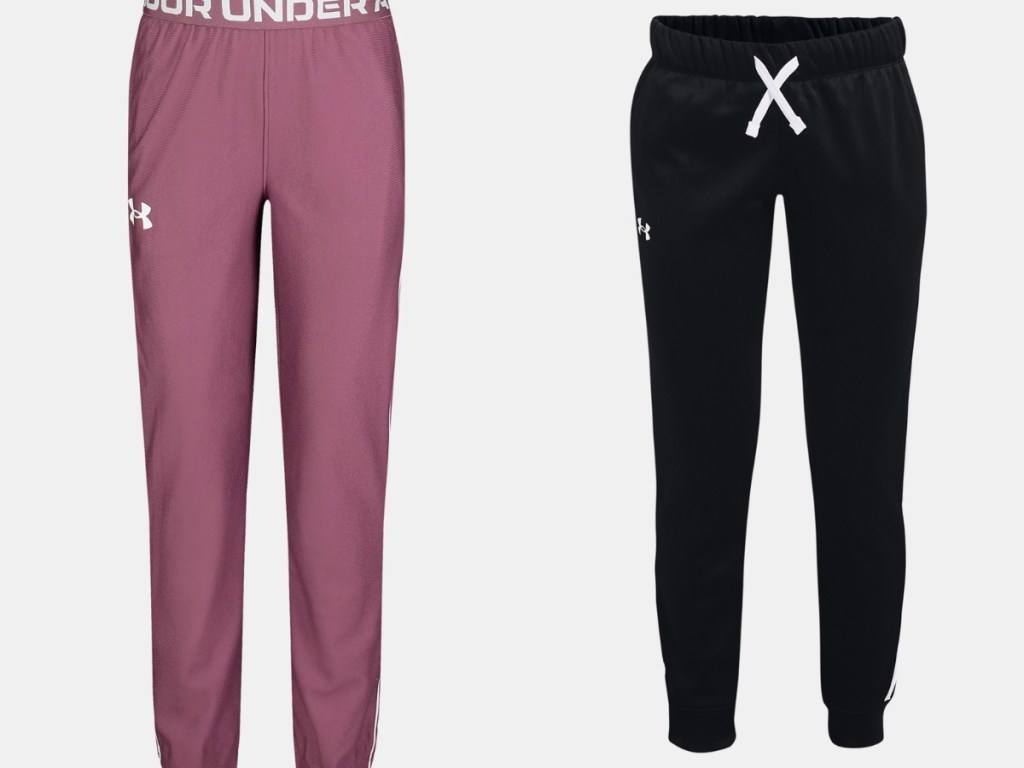 under armour girls joggers and fleece pants