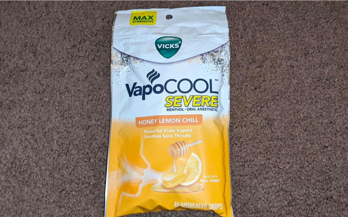 Vicks Vapocool Severe Sore Throat Drops 45-Count bag 