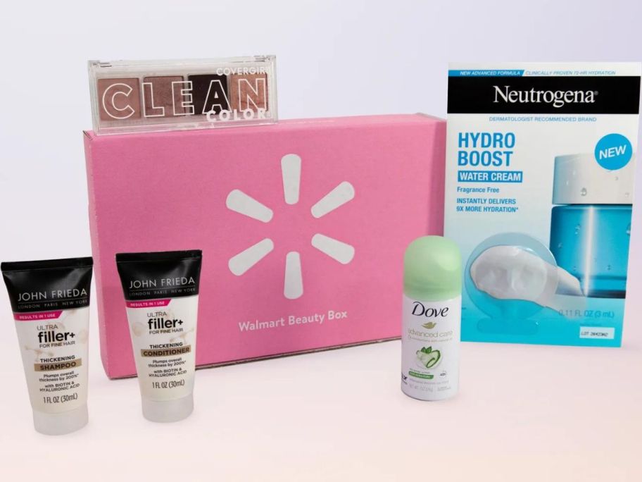 The Walmart Spring Beauty Box and its contents