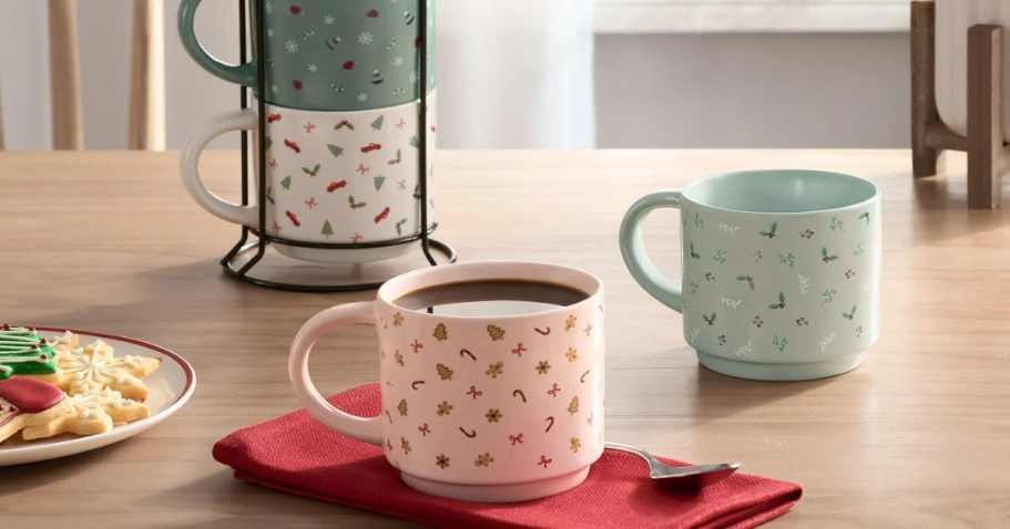 Score Cute Christmas Stacking Mugs Sets for $11 on Walmart.com