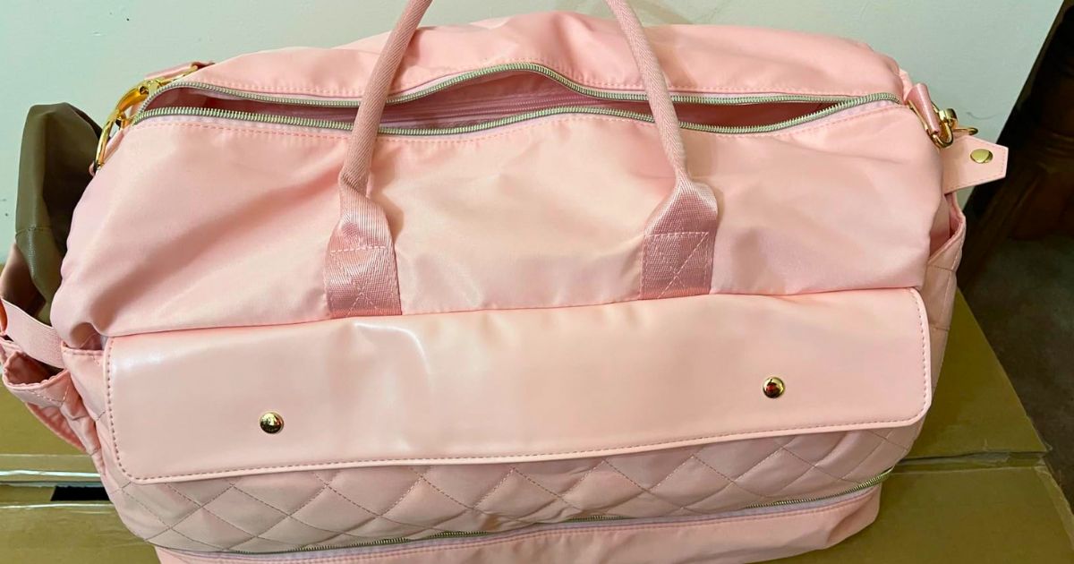 Wedama Large Weekender Duffle Bag in pink