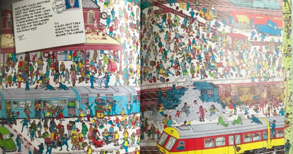 Where's Waldo Book open to a page