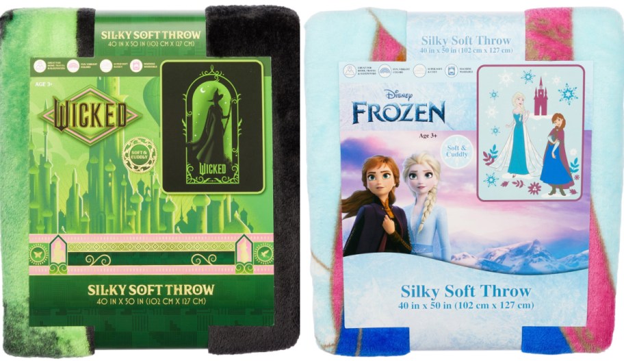 Wicked and Frozen throw blanket