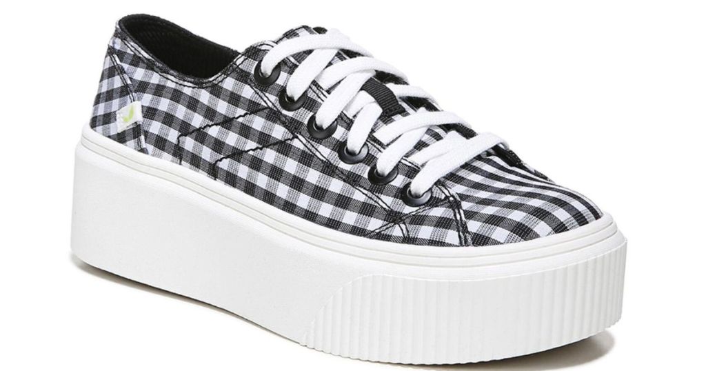 Womens Dr. Scholl’s For Now Gingham Sports Fashion Sneakers