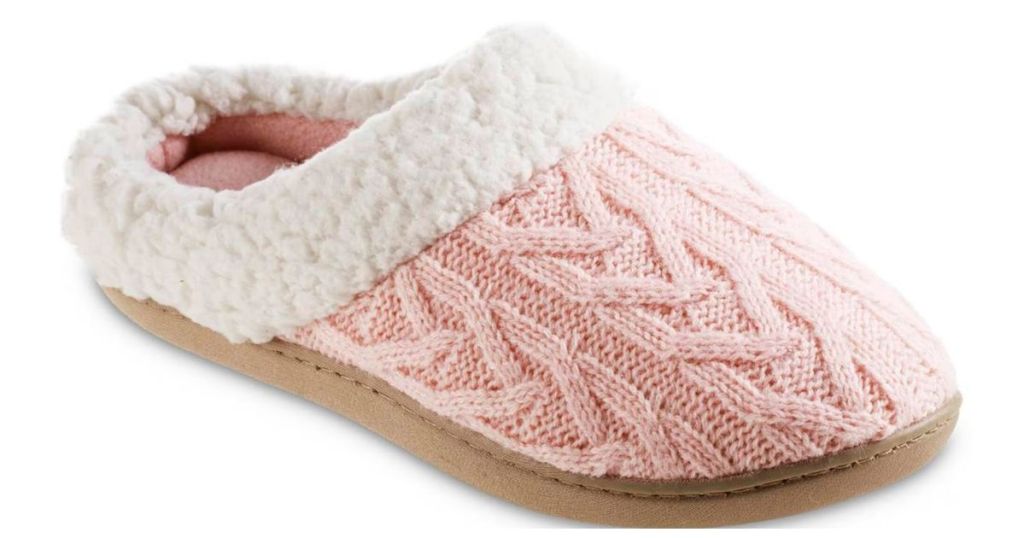Womens Isotoner Cable Knit Alexis Clog Slippers