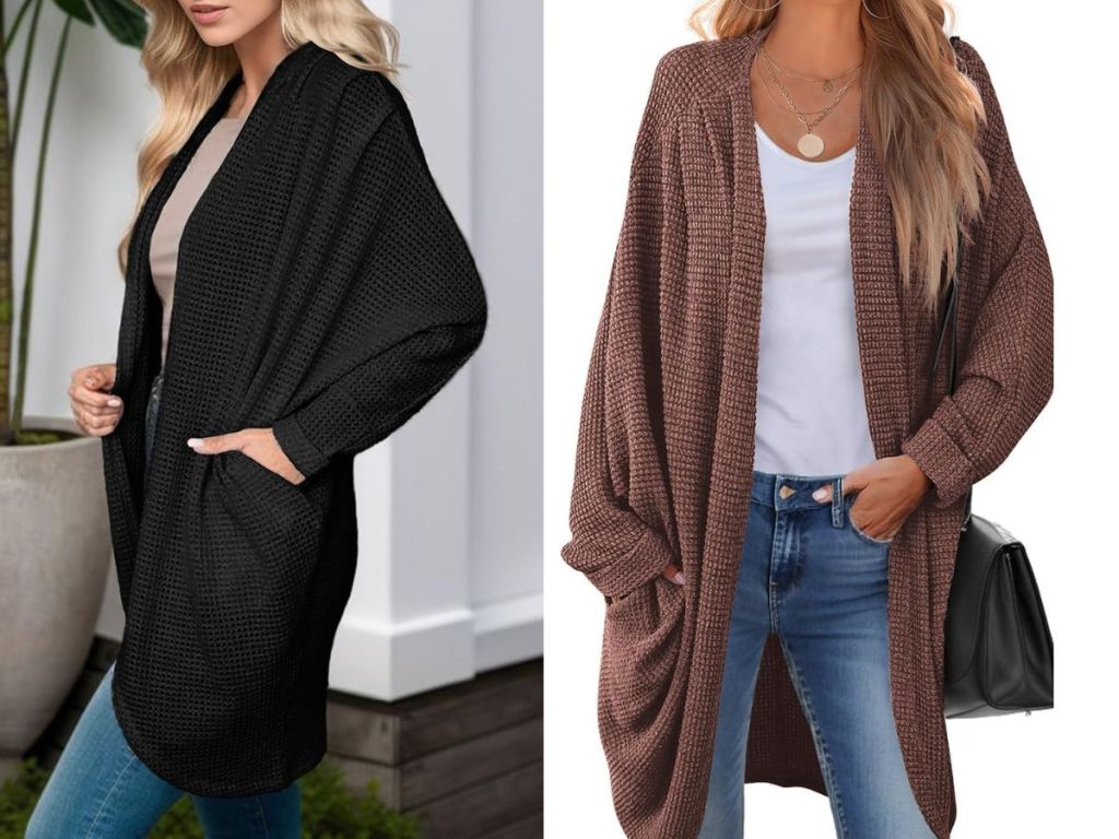 Womens Long Sleeve Open Front Cardigan
