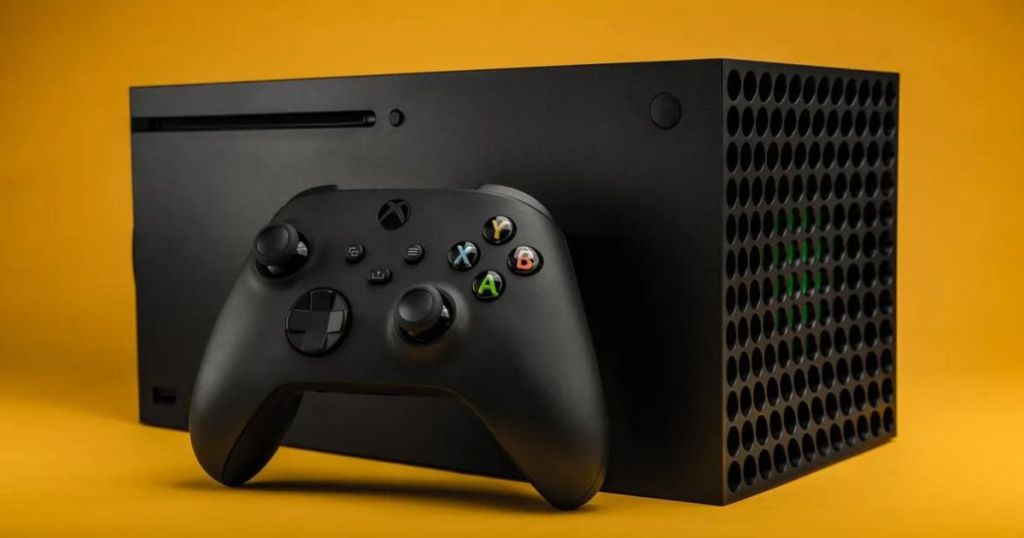 Xbox Series X with a controller