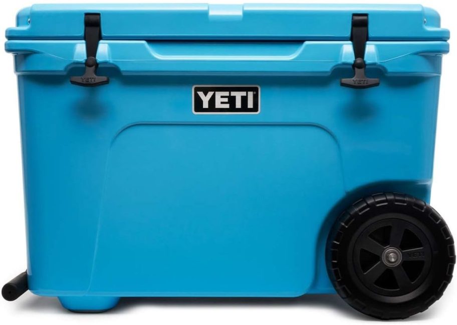 YETI Tundra Haul Portable Wheeled Cooler in Reef Blue