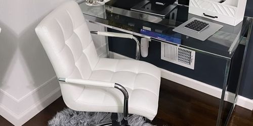 White Padded Office Chair Only $65.59 Shipped w/ Amazon Prime (6,000 5-Star Ratings)