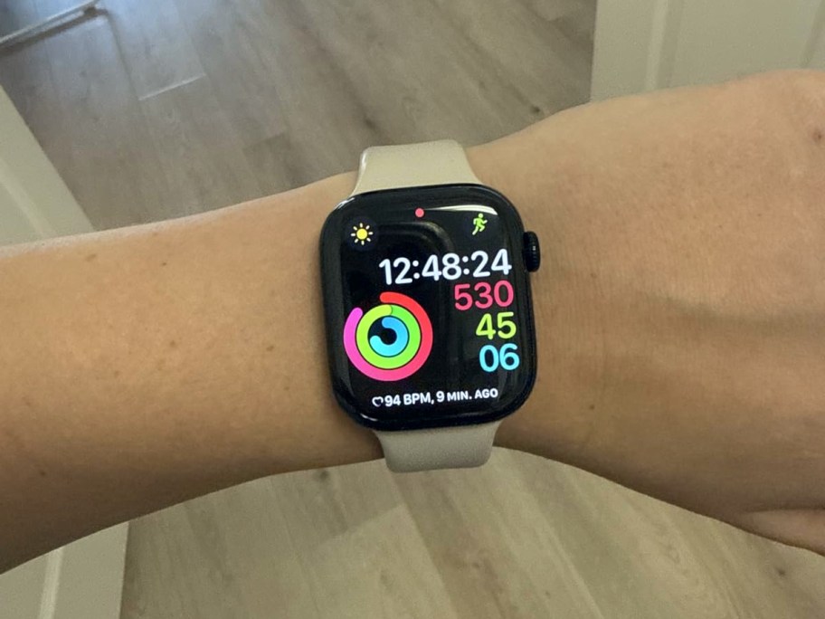 wrist wearing an apple watch