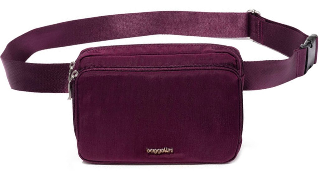 purple belt bag