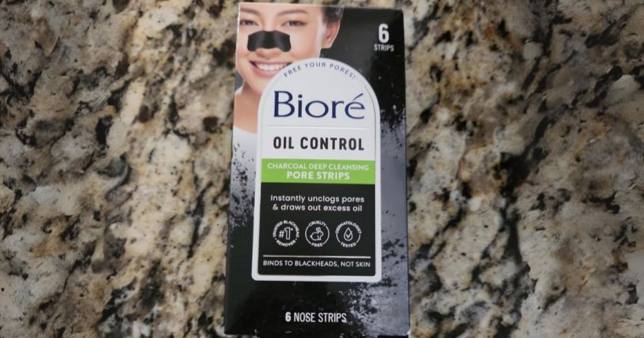 a box of biore charcoal strips