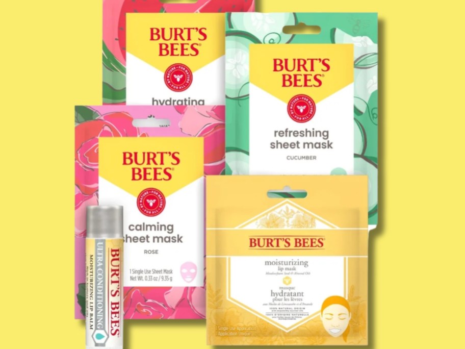 Burt's Bees Lip Mask and Face Sheet Mask Gift Set