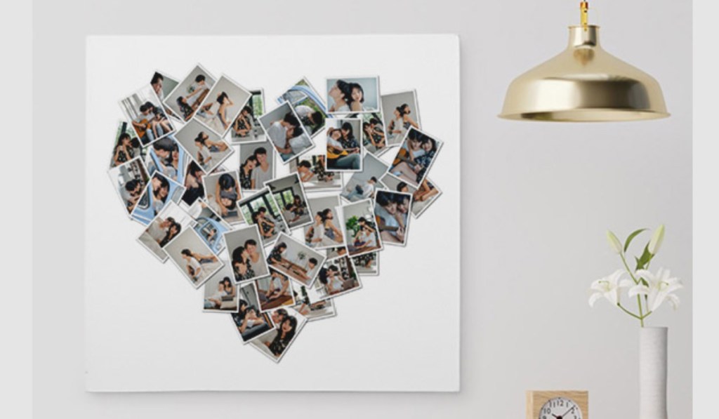 40 photos in heart collage