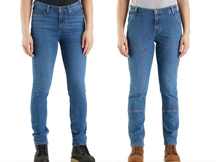 two pairs of womens jeans