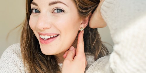 Cate & Chloe Gold Plated Crystal Stud Earrings Only $16.80 Shipped (Sparkly Stocking Stuffer!)