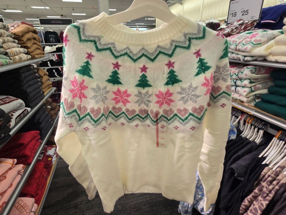 33 Degrees Women's Holiday Fair Isle Festive Graphic Sweater in store