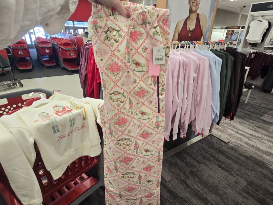 Vinyl Threads Women's Nutcracker Print Fleece Graphic Pants in store