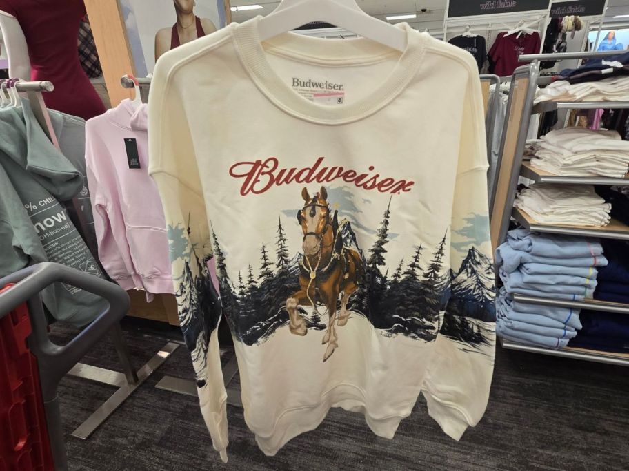 Budweiser Women's Horse Graphic Sweatshirt in store