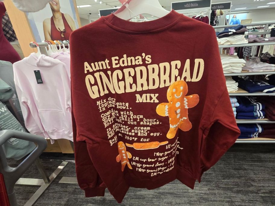 Skinnydip Women's Gingerbread Fleece Graphic Sweatshirt in store