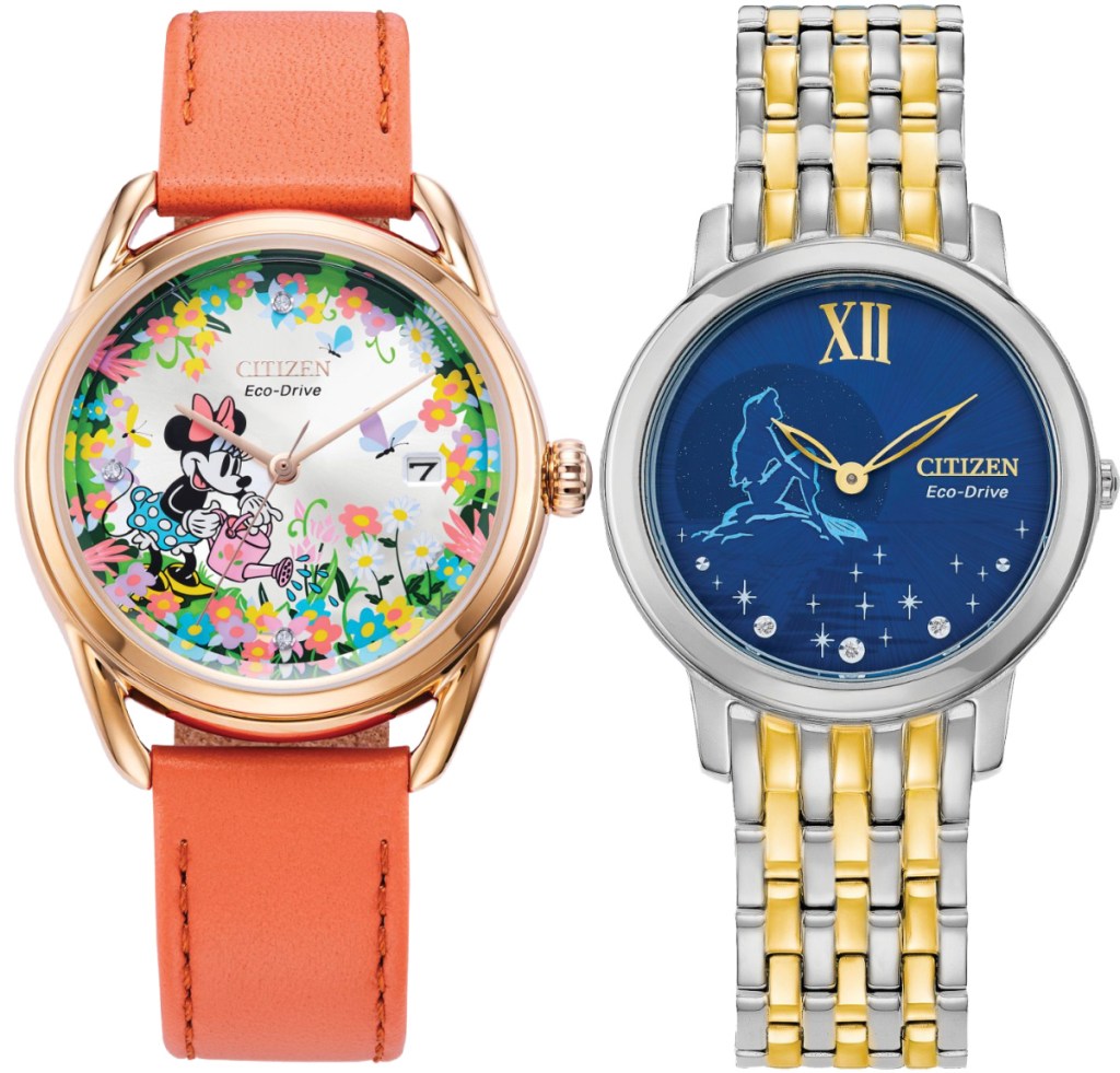 womens minnie mouse and ariel watches