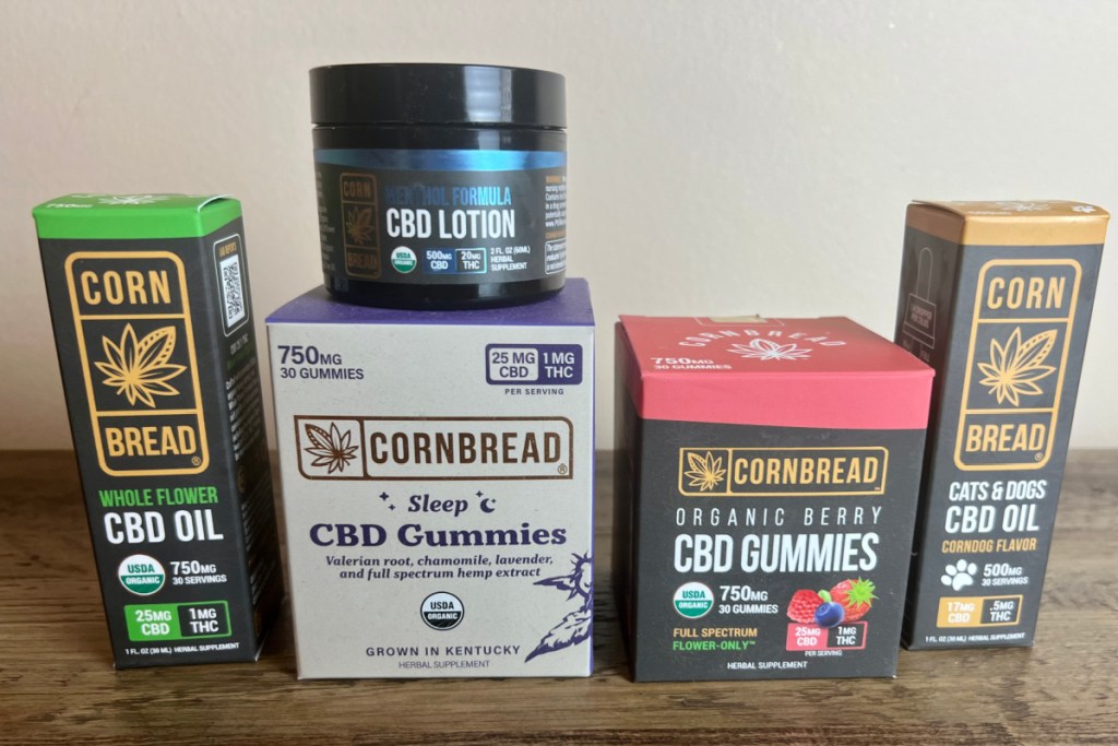 many CBD products in boxes