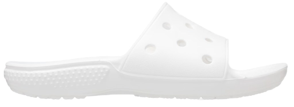 white croc slide sandals
