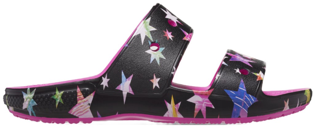 star print two band sandals