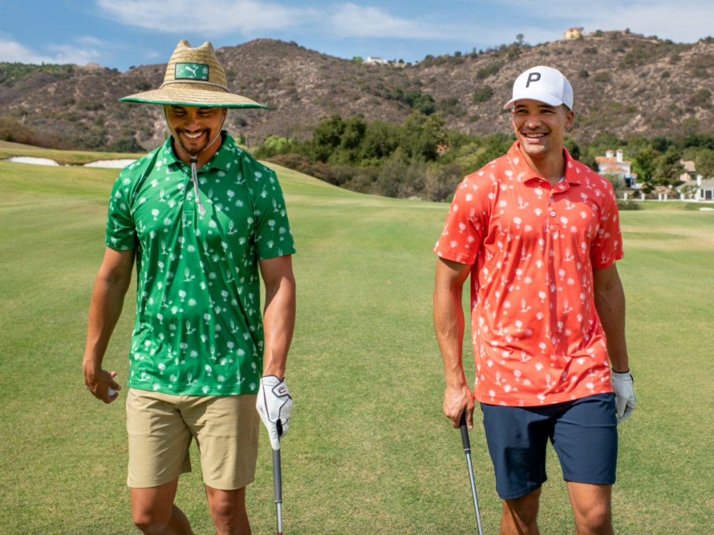two guys playing golf