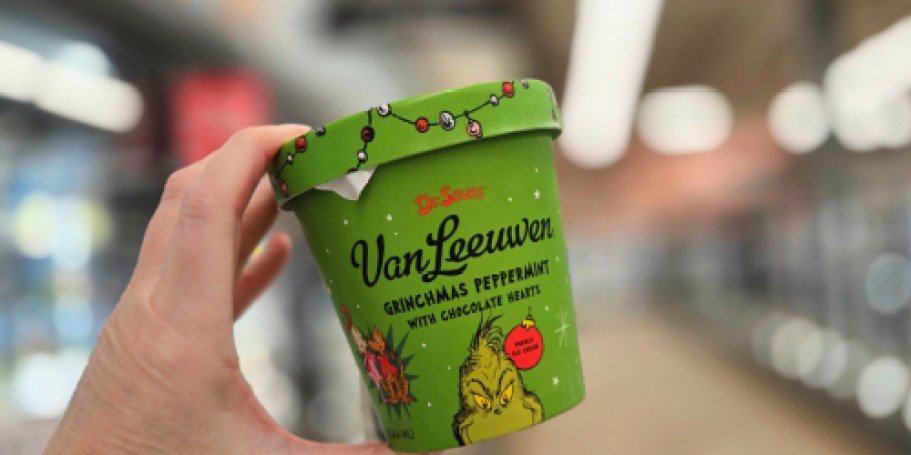 Limited Edition Van Leeuwen Grinchmas Peppermint Ice Cream Flavor Just $5.99 at Kroger