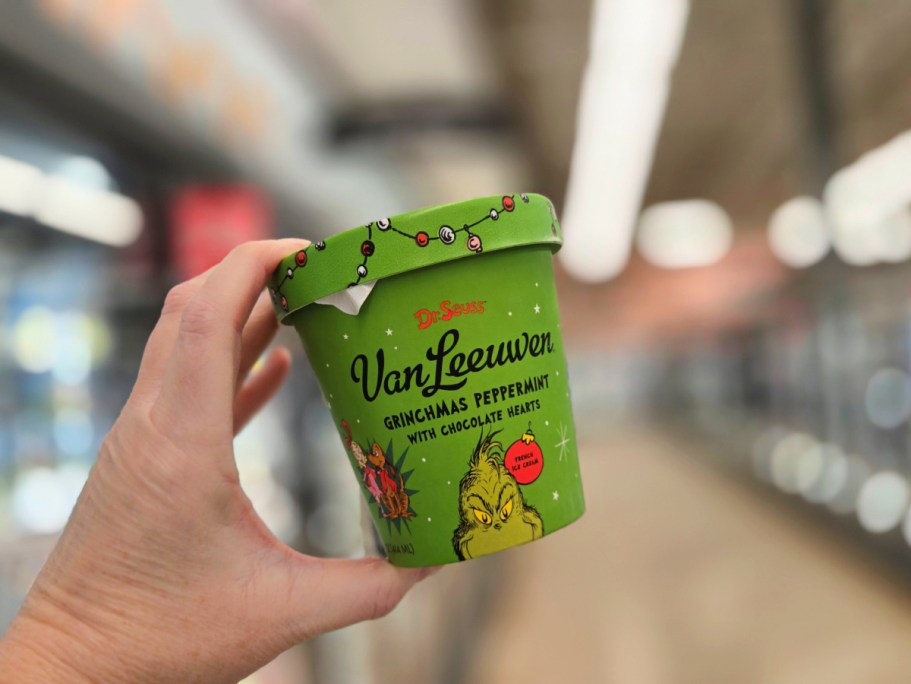 Limited Edition Van Leeuwen Grinchmas Peppermint Ice Cream Flavor Just $5.99 at Kroger