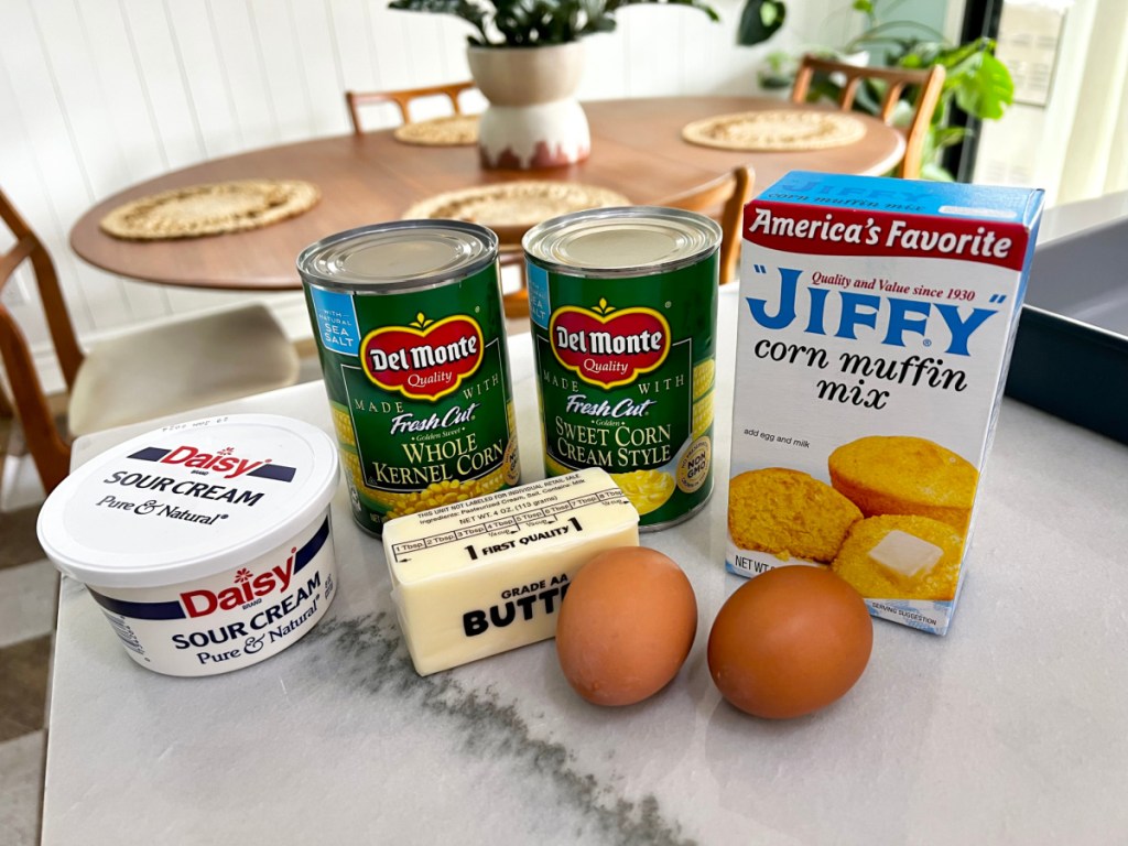 ingredients for jiffy corn casserole