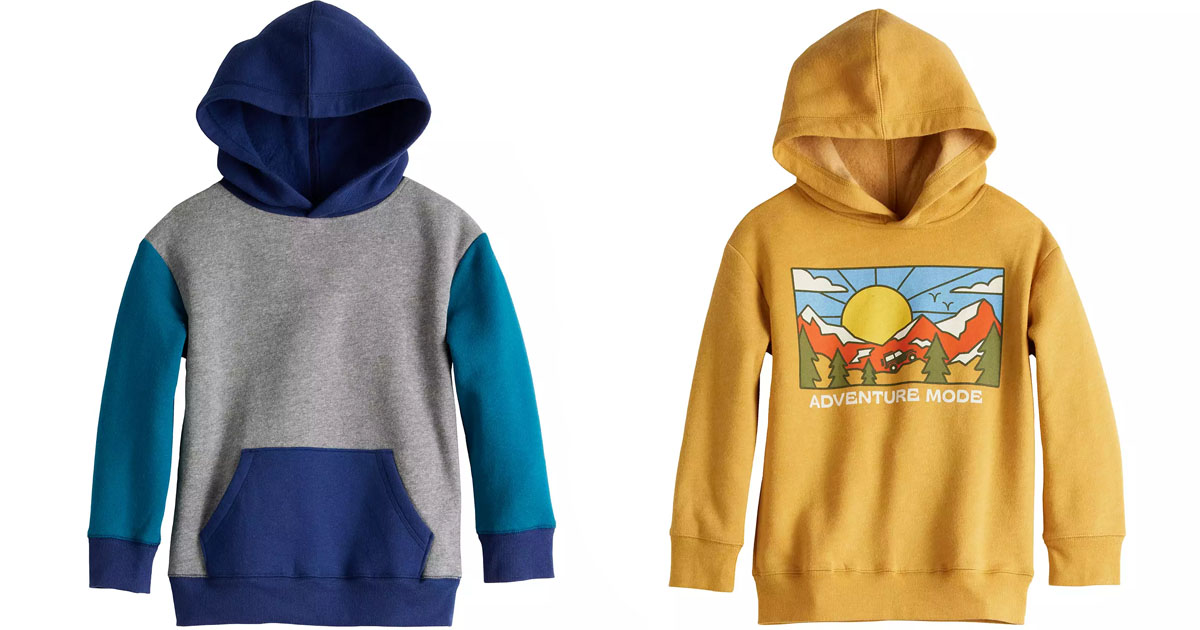 gray and blue and yellow jumping beans boys hoodies