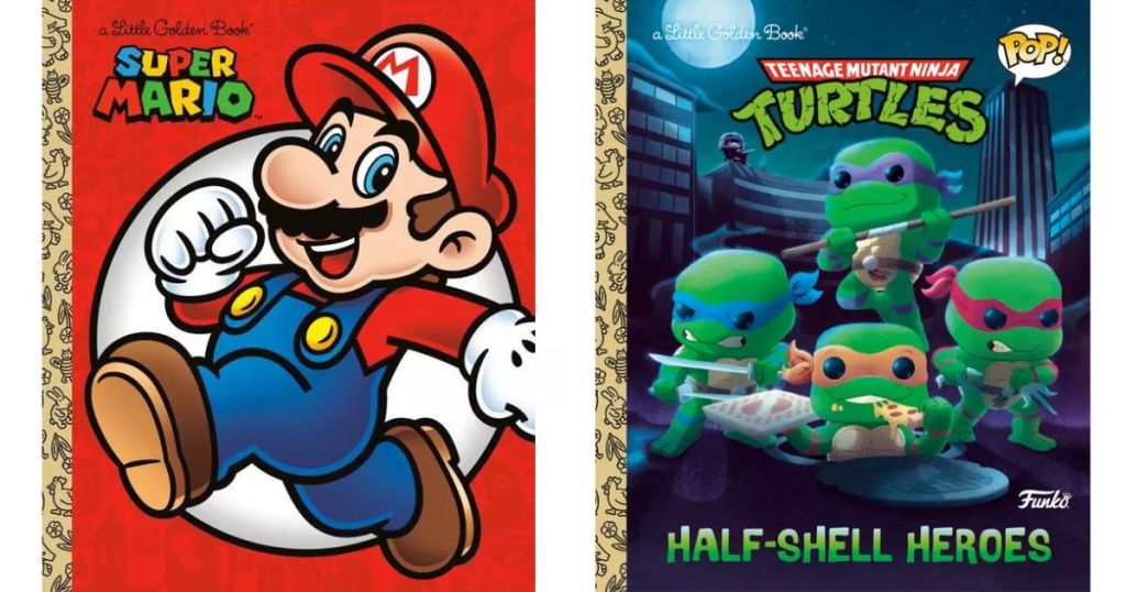 Super Mario Brothers and Teenage Mutant Ninja Turtles Little Golden Books